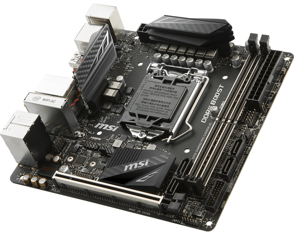 MSI Z370I Gaming Pro Carbon AC Motherboard Specifications On